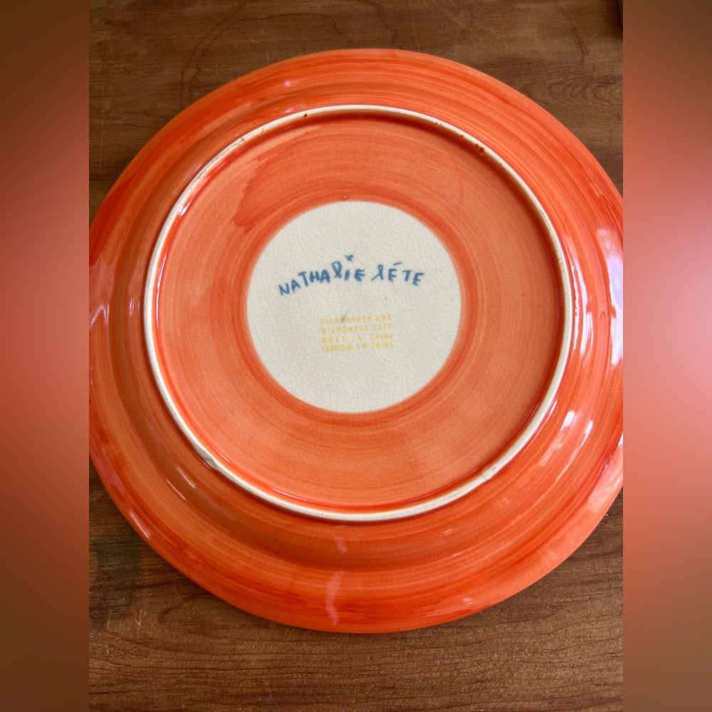 Anthropologie Mushrooms Cricket Dinner Plate rare discontinued nathalie ete euc - Picture 4 of 6